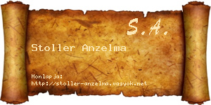 Stoller Anzelma névjegykártya